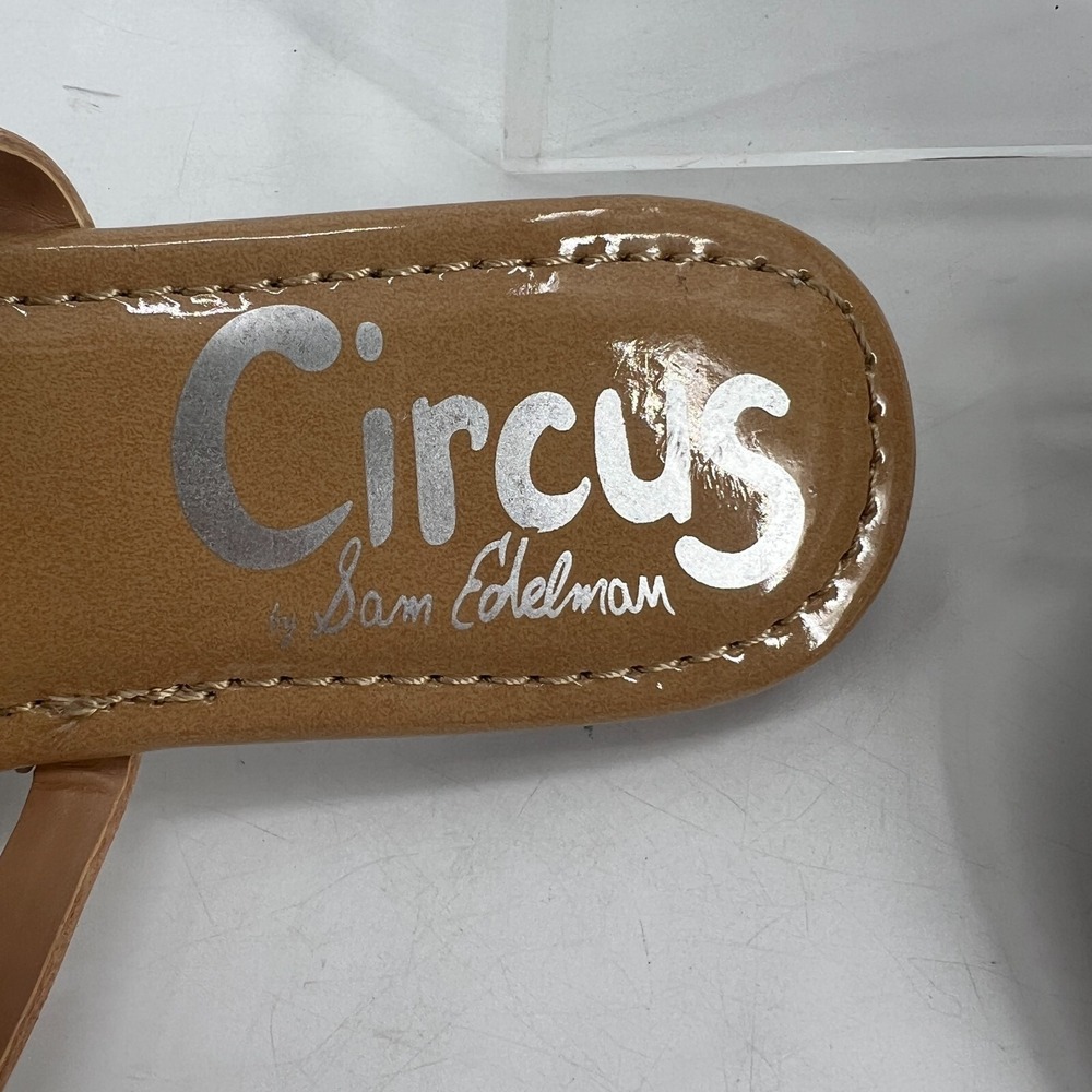 Sam Edelman Circus Women Brown Cherri Tan Faux Leather Flip Flop Sandal Size 8.5 - Picture 9 of 11